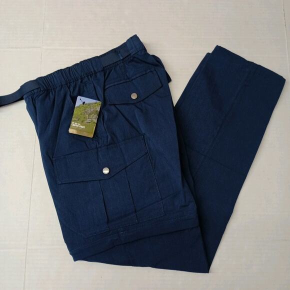 Ozark Trail Zip Off Convert Cargo Pants Mens Size 32x30 Blue - Picture 1 of 12